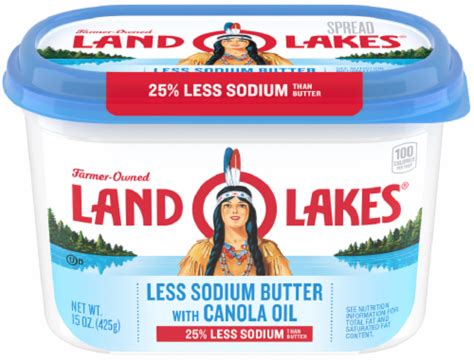 Land O Lakes Less Sodium Canola Oil Butter Spread 15 Oz Food 4 Less