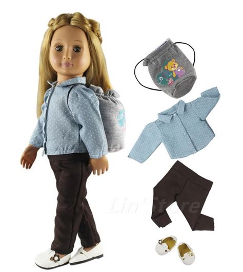 1 Set Doll Clothes Toppants For 18 Inch American Girl Doll Casual