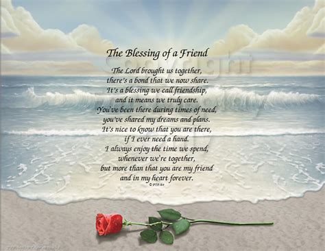 Friendship Poem Personalized Print Printed Ready To Frame Wall Plaque