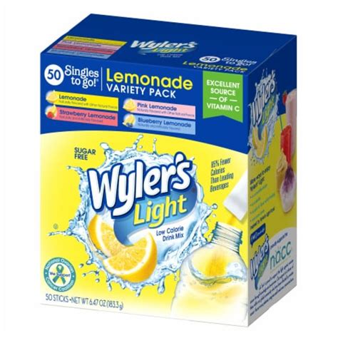 Wylers Light Singles Drink Mix To Go Variety Pack 50 Ct Kroger