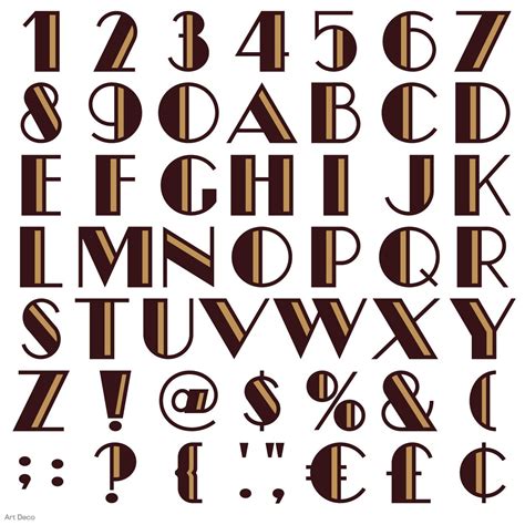 Typography Art Deco Font