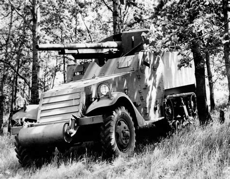 Us Army M3 Half Track With 75mm Gmc World War Photos
