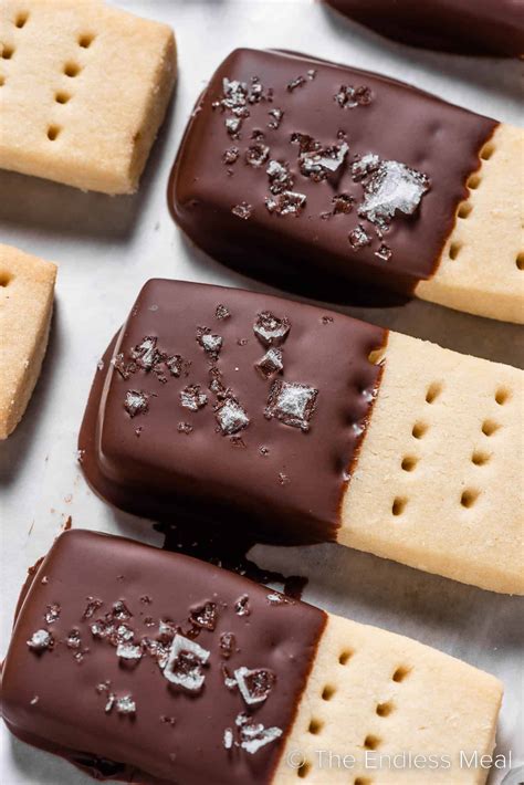 Chocolate Dipped Shortbread Cookies The Endless Meal