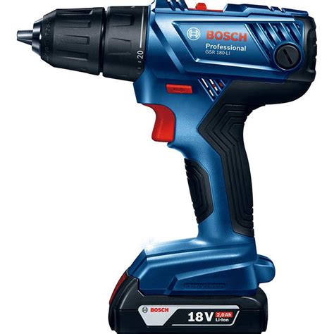 Drills wholes in wood up to a drilling diameter of 35mm and in metal up highly serviceable: BOSCH GSR 180-LI 18 Volt 2 Ah Çift Akülü Delme Vidalama ...