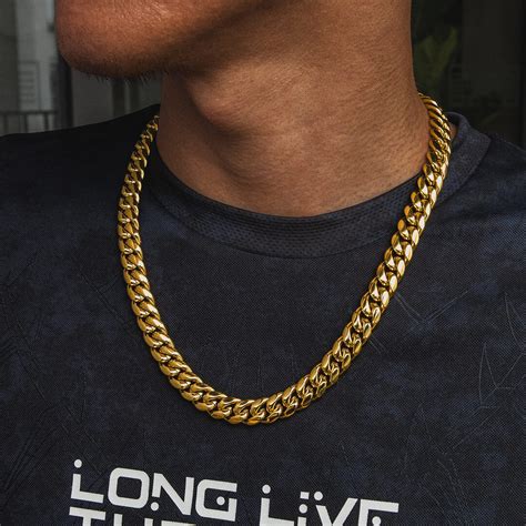 12mm Miami Cuban Link Chain In 18k Gold For Mens Chain Bogo Krkc Krkcandco
