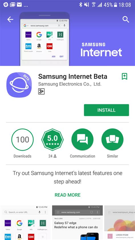 Samsung Internet Beta Released Will Let You Test New Features First