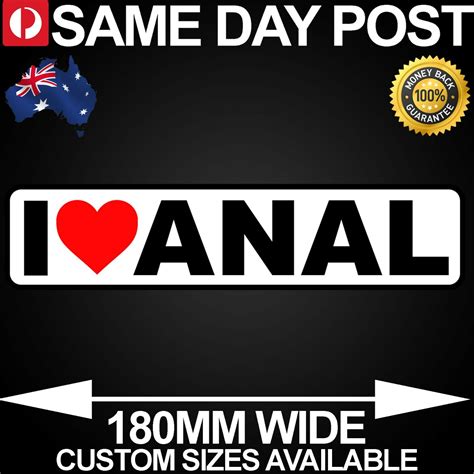 i love anal 180mm wide vinyl car sticker decal sign funny meme cheap ebay