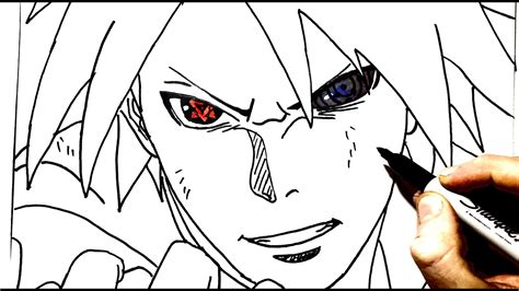 How To Draw Sasuke Uchiha Step By Step Naruto Sasuke