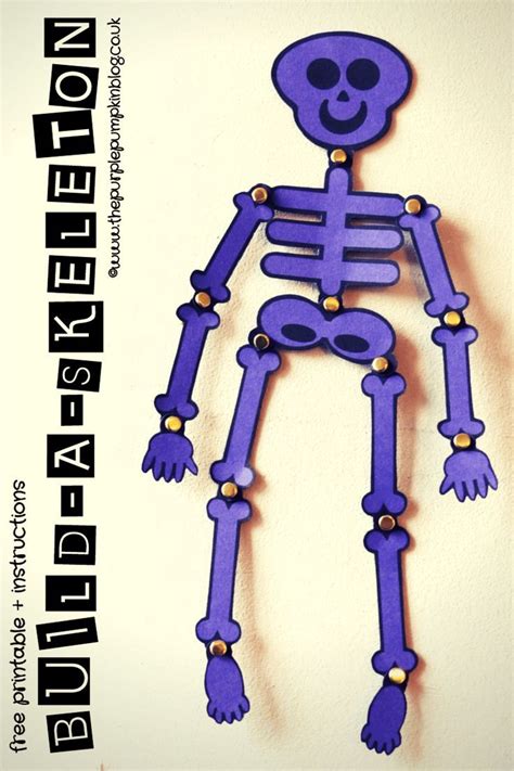 Build A Skeleton Free Printable Instructions Skeleton Craft