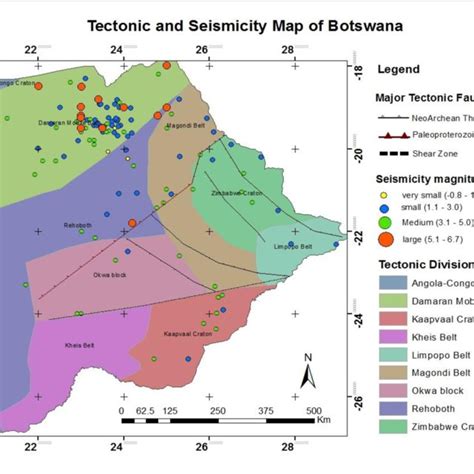 Tectonic Map Of Southern Africa Showing Major Tectonic Terranes After