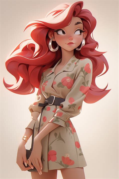 artstation 60 s red hair