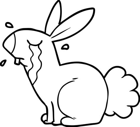 Cartoon Crying Rabbit 13506972 Vector Art At Vecteezy