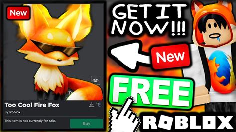 Free Accessory How To Get Too Cool Fire Fox New Roblox Promo Code