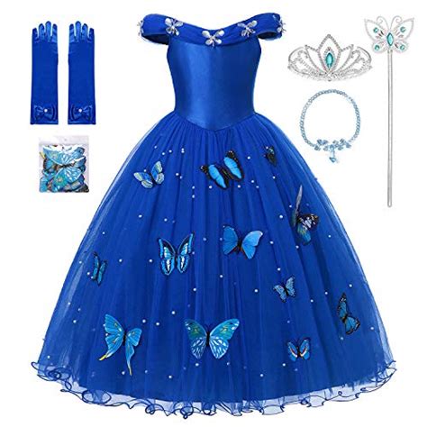 Muababy Girls Cinderella Princess Pageant Ball Gowns Kids Tulle Flower