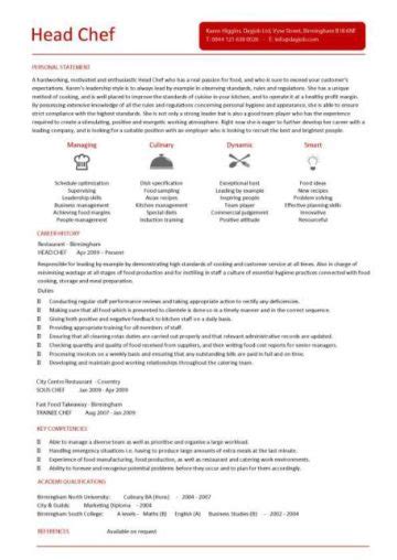 Given my closely experience and excellent capabilities i would appreciate your consideration for this job. chef resume sample, examples, sous, chef jobs, free ...
