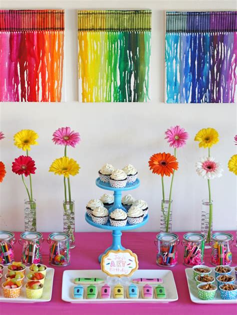 Rainbow Art Birthday Party Glorious Treats