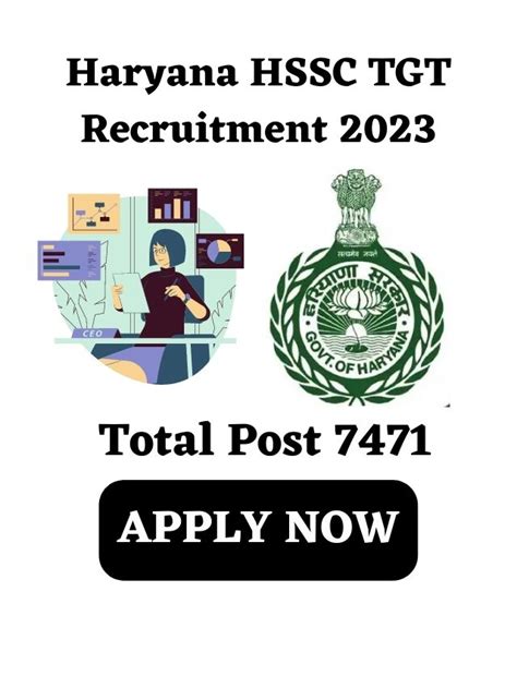 haryana hssc tgt recruitment 2023 apply online for 7471 posts