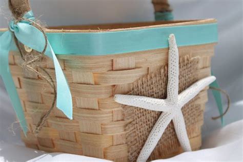 Beach Themed Flower Girl Basket With By Fromtheheartweddings 2600