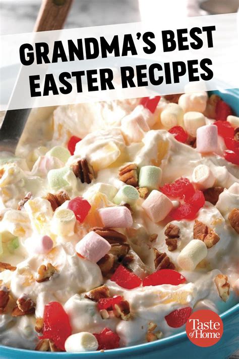 Think flavoursome starters, sides and mains, delectable puds and rather special cocktails. Grandma's Best Easter Recipes | Easter food appetizers, Easter recipes, Easter dinner recipes