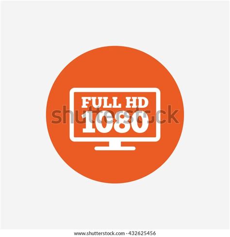 Full Hd Widescreen Tv Sign Icon Stock Illustration 432625456 Shutterstock