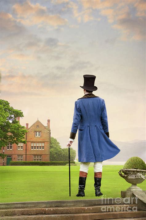 19th Century Regency Man Approaching A Country House Photograph By Lee