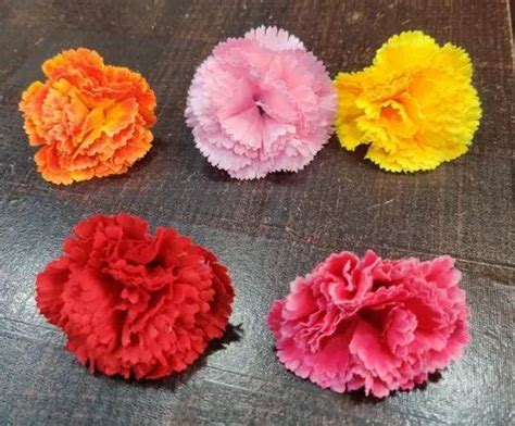royal flowers pink sb 2095 artificial velvet carnation loose flower head for office at rs 6