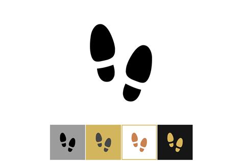 Shoe Step Print Icon Shoes Footstep Sign Or Shoeprint Symbo 909037