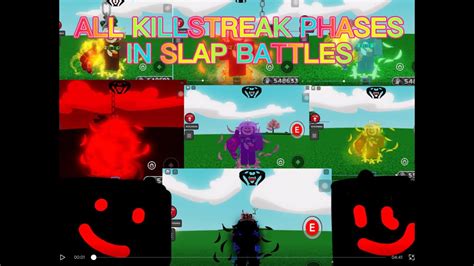 All Killstreak Phases In Slap Battles Youtube