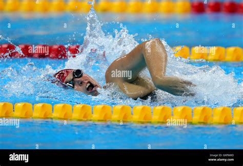 Great Britains Stephanie Millward Rduring The Womens 4x100m Medley