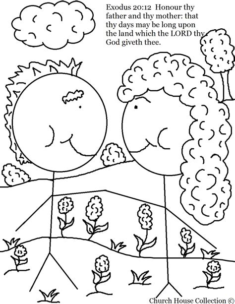 Church House Collection Blog Honor Your Mother And Father Coloring