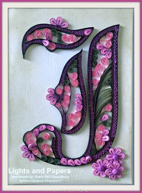 Quilled Letter J Quilling Letters Quilling Paper Craft Quilling Art