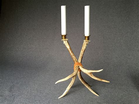 Deer Antler Candle Holder One Of A Kind Design