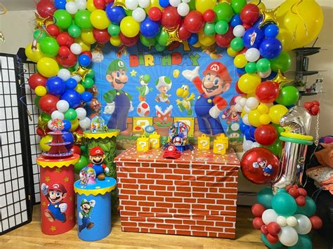 Mario Bross Decoración Super Mario Bros Birthday Party Super Mario