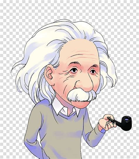 Albert Einstein Holding Smoking Pipe Illustration Einsteins Cosmos