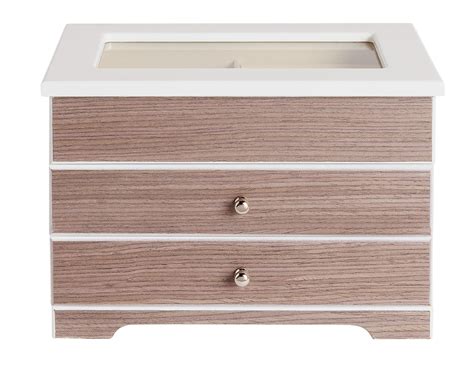 White And Grey Wooden Drawer Jewellery Box Reviews