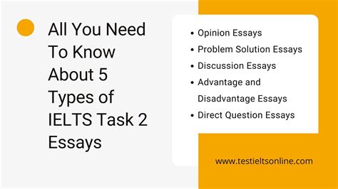 All You Need To Know About 5 Types Of Ielts Task 2 Essays