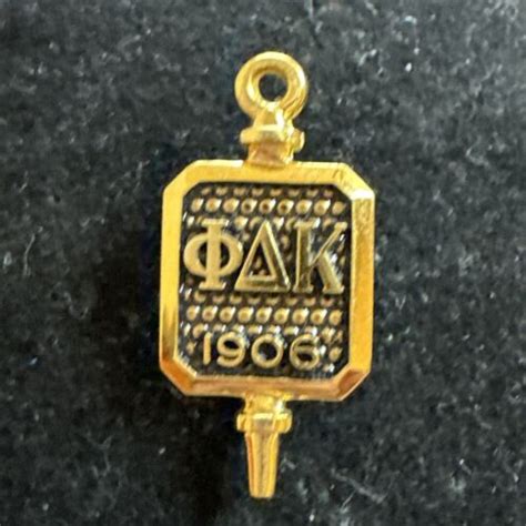 Vintage Phi Delta Kappa 10k Gold Key Charm Fob Made By Spies 1906 Honor