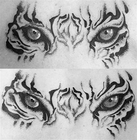 White Tiger Eyes Tattoo