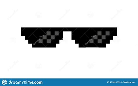 Pixel Glasses Vector Icon Stock Vector Illustration Of Protection 153821553