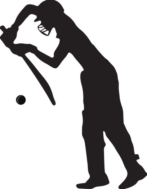 Batsman Silhouette Cricket Free Vector Graphic On Pixabay