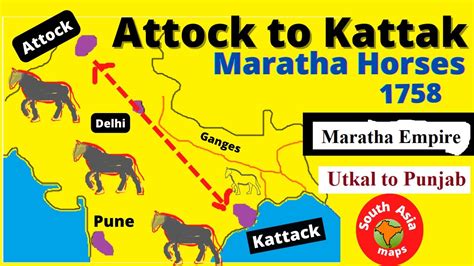 Maratha Empire Attak To Kattak Maratha Horses On Indus At Attock