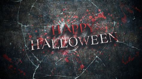 Premium Photo Text Happy Halloween On Mystical Horror Background With