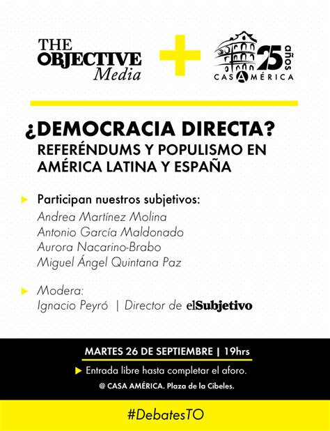 Mesa Redonda De The Objective Democracia Directa Refer Ndums Y