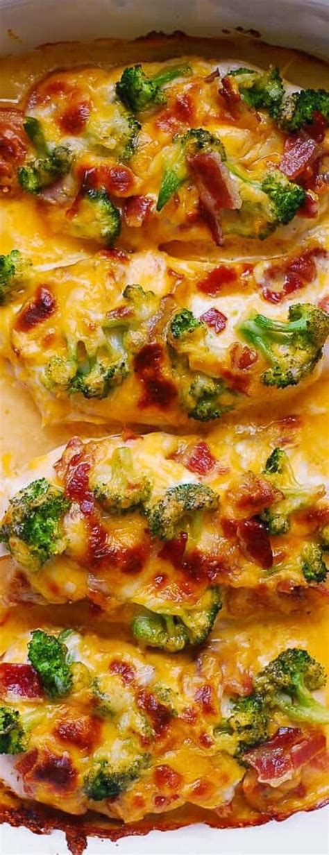 Stir until cream cheese is melted. Baked Ranch Chicken with Broccoli and Bacon | Baked ranch ...