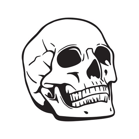 Skull Black And White Clipart
