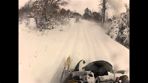 Snowmobiling In Fresh Powder With Go Pro Hero 2 Youtube