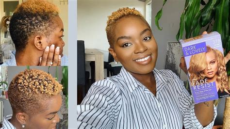 How I Style And Color My Twa Dark And Lovely Fade Resist Honey Blonde