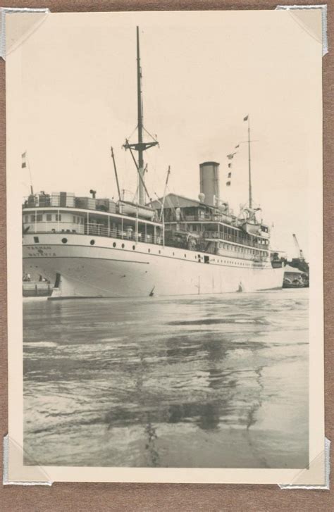 The Ocean Steamship Company Blue Funnel Line Steamship Perseus Docked
