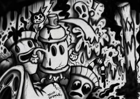 Ross Hendrick Spray Can Doodles Old School Cartoons Graffiti