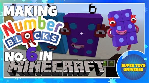 Making Numberblock 6 In Minecraft Cbeebies Numberblocks Youtube